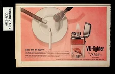 1963 VU-Lighter Scripto Cigarettes Vintage Print Ad 14355