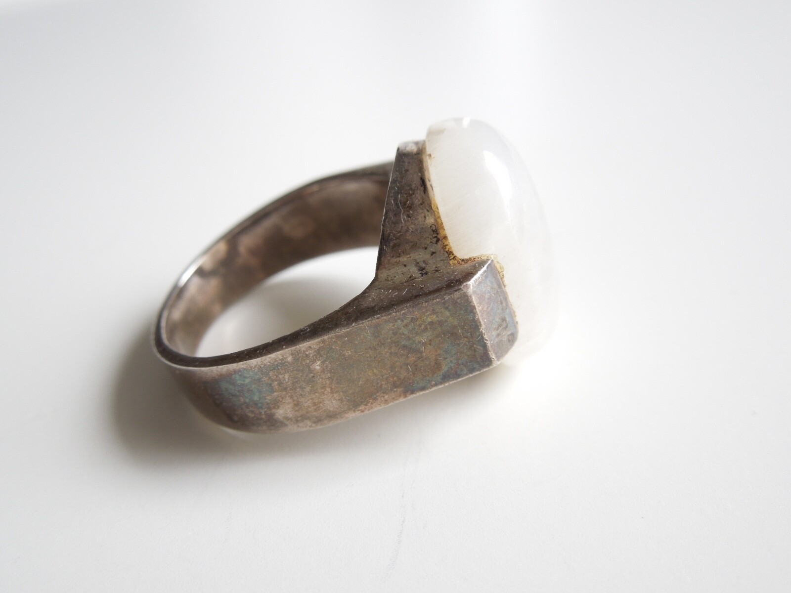 925 Silver Ring Moonstone Cabochon Solid 11.1g / … - image 3