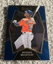 2022 Panini Select Michael Brantley Blue Parallel Houston Astros #137