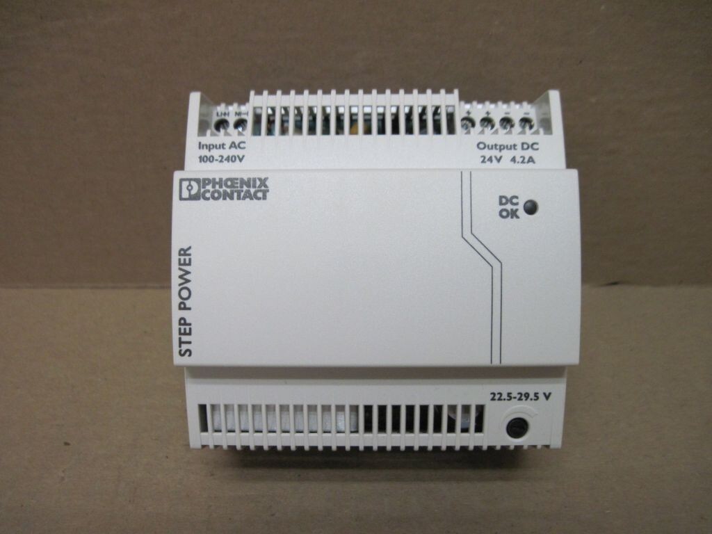 Phoenix Contact Step-PS/1AC/24DC/4.2 DIN Rail Power Supply 24VDC 4.2 A 1 Phase