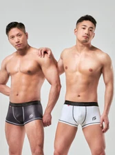 2PACK GX3 GLOSS SPORTS MONOTONE MEDIUM BOXER JAPAN SEXY UNDERWEAR  K1861