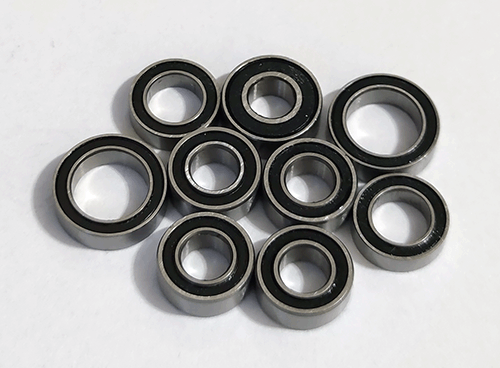 (9pcs) TAMIYA F-104 PRO / FERRARI F60 Rubber Sealed Ball Bearing Set - Picture 1 of 1