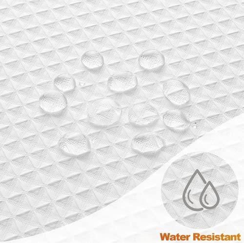 Extra Long Waffle Shower Curtain - Heavy Duty 96"W x 72"L (Pack of 1) White - Picture 2 of 7