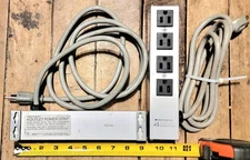 2- Archer 4 Outlet Commercial Grade Power Strips With Reset And Aluminum Casing