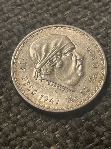 Photo of a 1947 Mexico Un Peso Silver from an eBay listing that sold on Jul 19, 2026