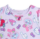 Hello Kitty Girls Lavender Allover Print Short Sleeve Dress Size Medium (8) NWT — photo 4