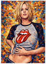 MEG RYAN * Fun Novelty * CELEBRITY * Illustrated Art Card * ATC ACEO