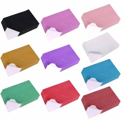 10 Sheets Glitter Paper for DIY Craft Art Projects Handmade Self Adhesive