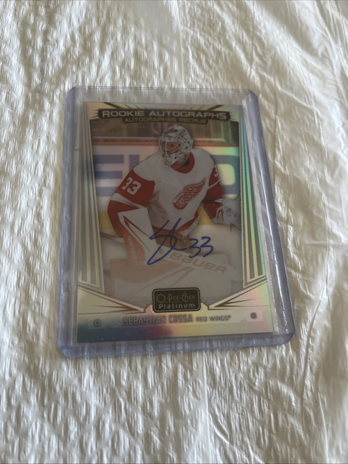 2024-25 OPC Platinum Rainbow Rookie Autographs Sebastian Cossa #R-SB
