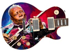 B.B. King Signed 1/1 Custom Graphics Guitar