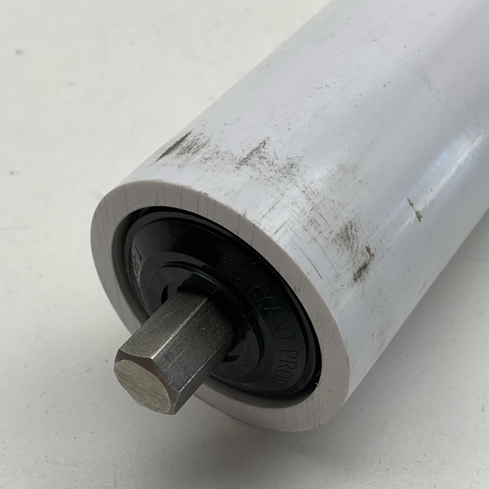 Lot of (9) Bryant Products 24" Coated Conveyor Belt Roller 2" Diameter