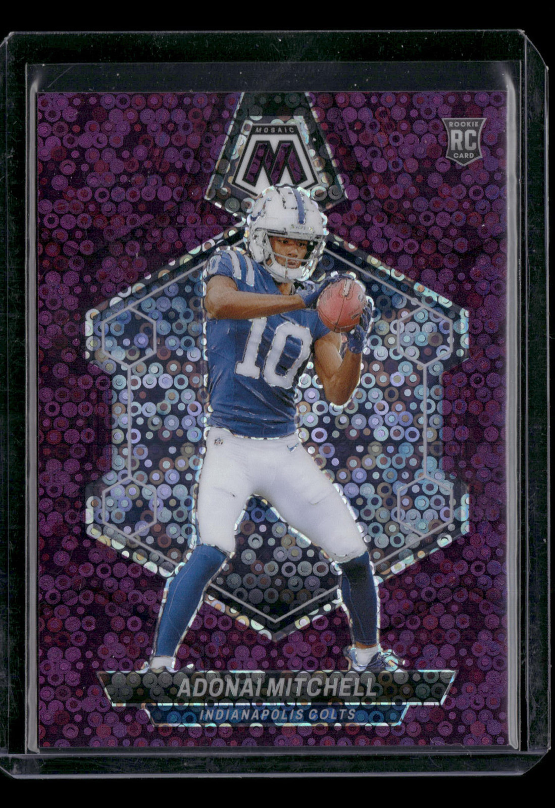 2024 Mosaic Adonai Mitchell Mosaic No Huddle Purple Indianapolis Colts #/50 #350