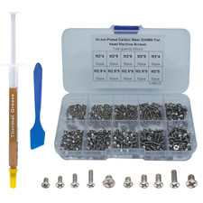 Silver Laptop Screws Kit 500PCS M2 M2.5 M3 Flat Head Phillips Machine Screws for
