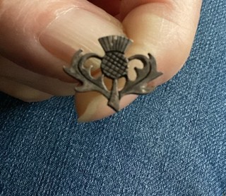 Cravatta vintage cardo scozzese tac argento