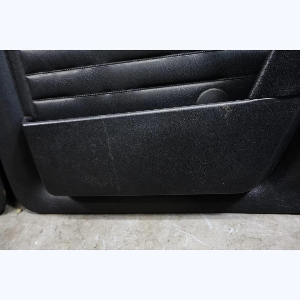 Reupholstered 87-93 BMW E30 3-Series Convertible Front Door Panel Pair Black - Image 4 of 4