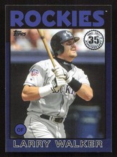 2021 Topps Update Larry Walker 1986 35th Anniversary Blue #86B-4 Card