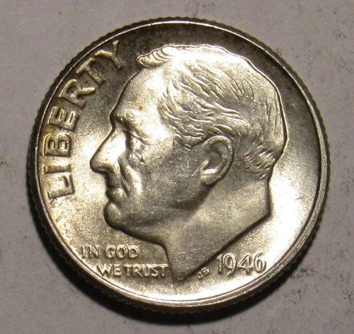 1946 P ROOSEVELT DIME, BU