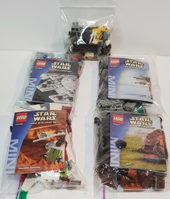 Lego Star Wars Mini Ship Lot #'s 4488, 4489, 4490, 4491 + Bonus Ship