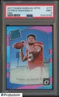 2017 Donruss Optic Pink Prizm #177 Patrick Mahomes II RC Rookie PSA 9 MINT