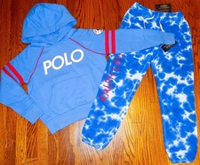 POLO RALPH LAUREN AUTHENTIC GIRLS BRAND NEW ORIGINAL SWEATSUIT Size M 8-10 NWT