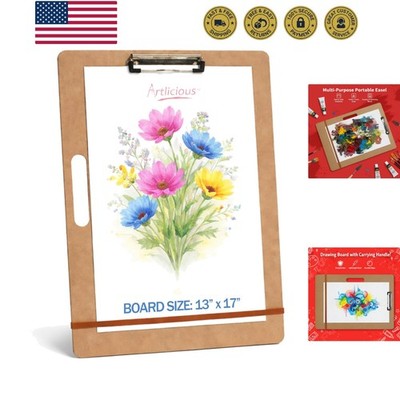 Drawing Board - 13 x 17 Sketch Boards with Handle for Drafting Art - Portable...