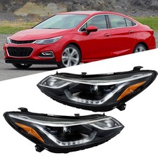 LED DRL Headlight Assembly For Chevy Cruze 2016-2018 Headlamps Left+Right Side