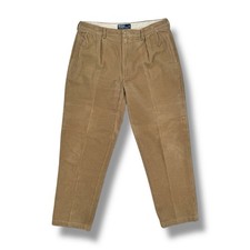 Vintage Polo Ralph Lauren Corduroy Pleated Andrew Pants Mens Size 36x32   MINT