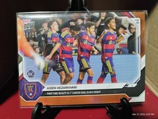 2026 TOPPS NOW MLS #5 AIDEN HEZARKHANI Real Salt Lake ORANGE /25 Ships ASAP