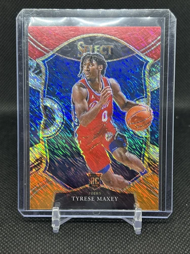 Tyrese Maxey 2020-21 Panini Select Red White Orange Flash RC #81 76ers