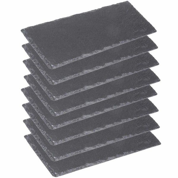 Westmark 8 Naturschiefer-/Servierplatten, Mit Kratzschutz, FläChe: Je 30 X 1 Cm-image