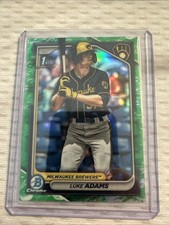 2024 Bowman Chrome Prospects green Refractor #BCP50 Luke Adams