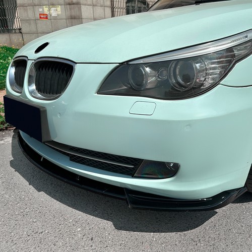 Front Bumper Spoiler Lip Kit For BMW 5 Series E60 E61 LCI 2008-2010 2009 Black - Picture 7 of 10