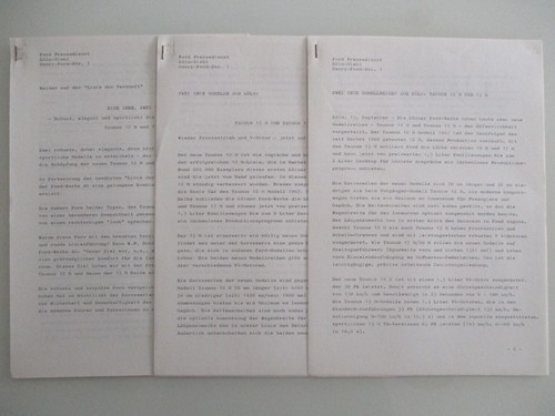 Ford 12 M 15 M 15 M TS Presse Information Pressemappe Press Kit Dossier 1966 - Bild 9 von 12