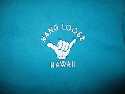 CAMISETA HAWAIANA SUELTA COLGANTE AÑOS 80 90 de colección Shaka signo de mano 1984 politees Super Cru XL - Imagen 5 de 9