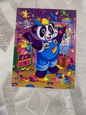 Vintage Lisa Frank Painter Panda Bear Jumbo Sticker