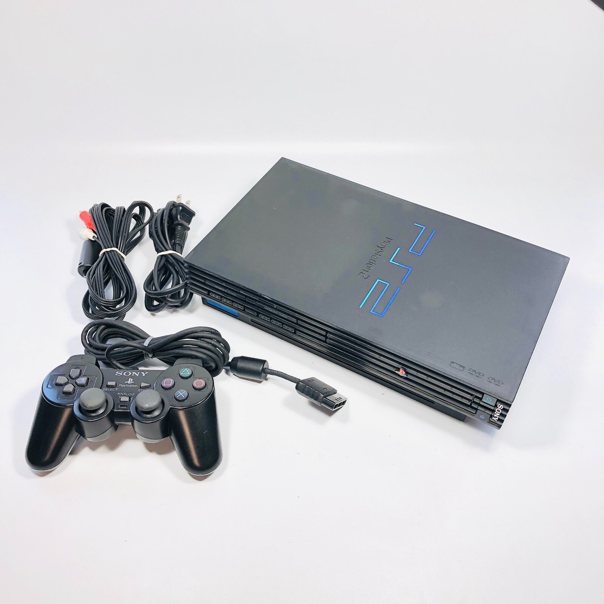 Excellent] Sony PlayStation 2 PS2 Console Midnight Black SCPH 