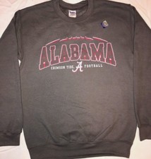 Alabama Sweatshirt Bama Crimson Tide Football Charcoal Grey