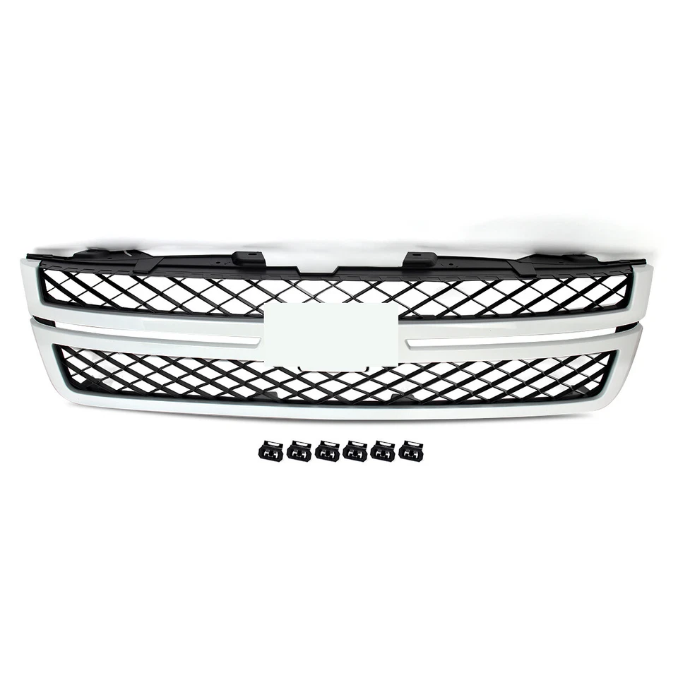 Summit White & Black For 2011-2014 Chevy Silverado 2500HD 3500HD Grill Grille - Image 2 of 4