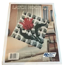 Latchhook Rug Kit New In Sealed Box National Yarn Crafts Red Tulip P444