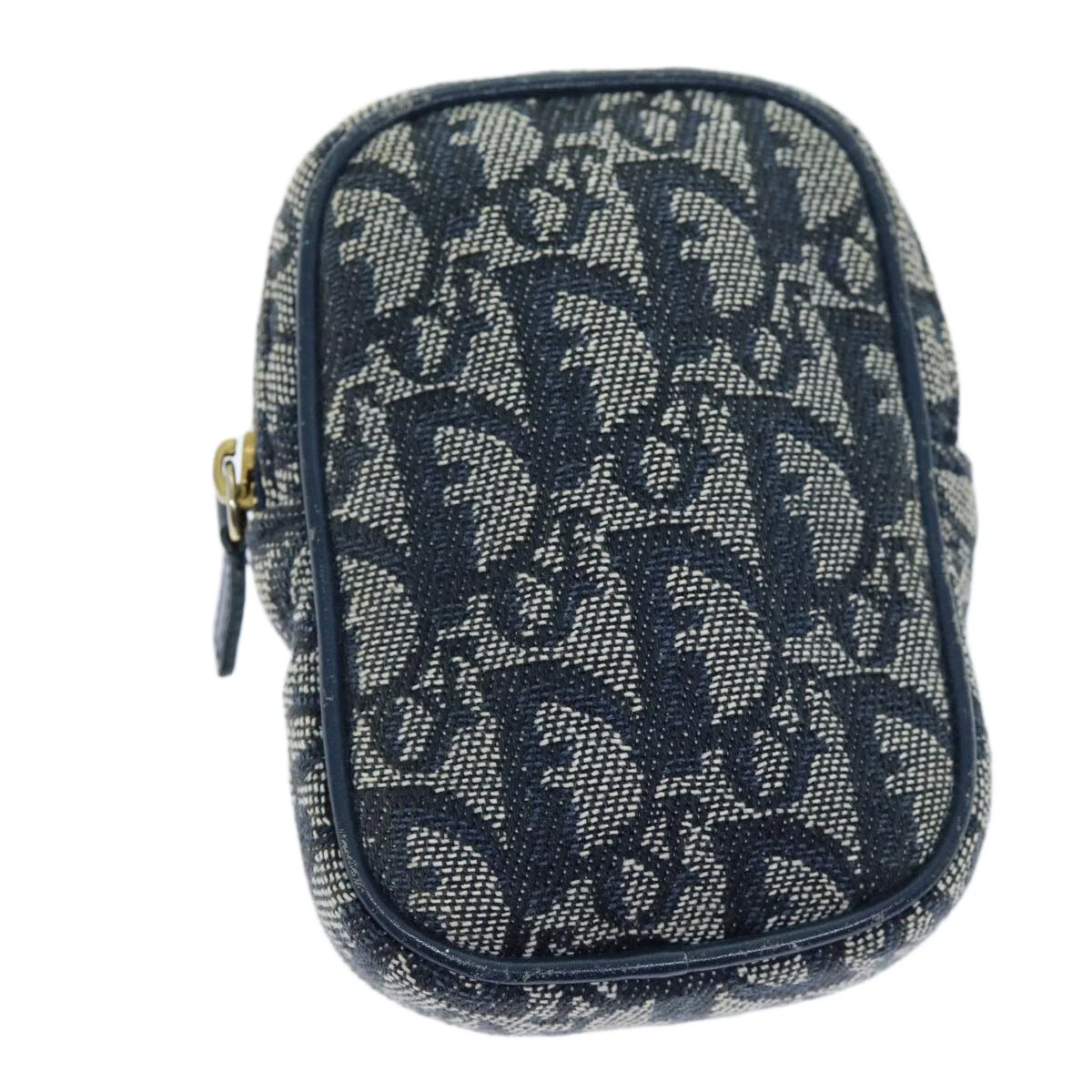 Pochette toile trotteur Christian Dior bleu marine authentique 73648