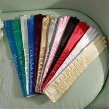 50cm Damen Satin Lange Handschuhe Opera Hochzeit Braut Abend Party Ball Kostüm