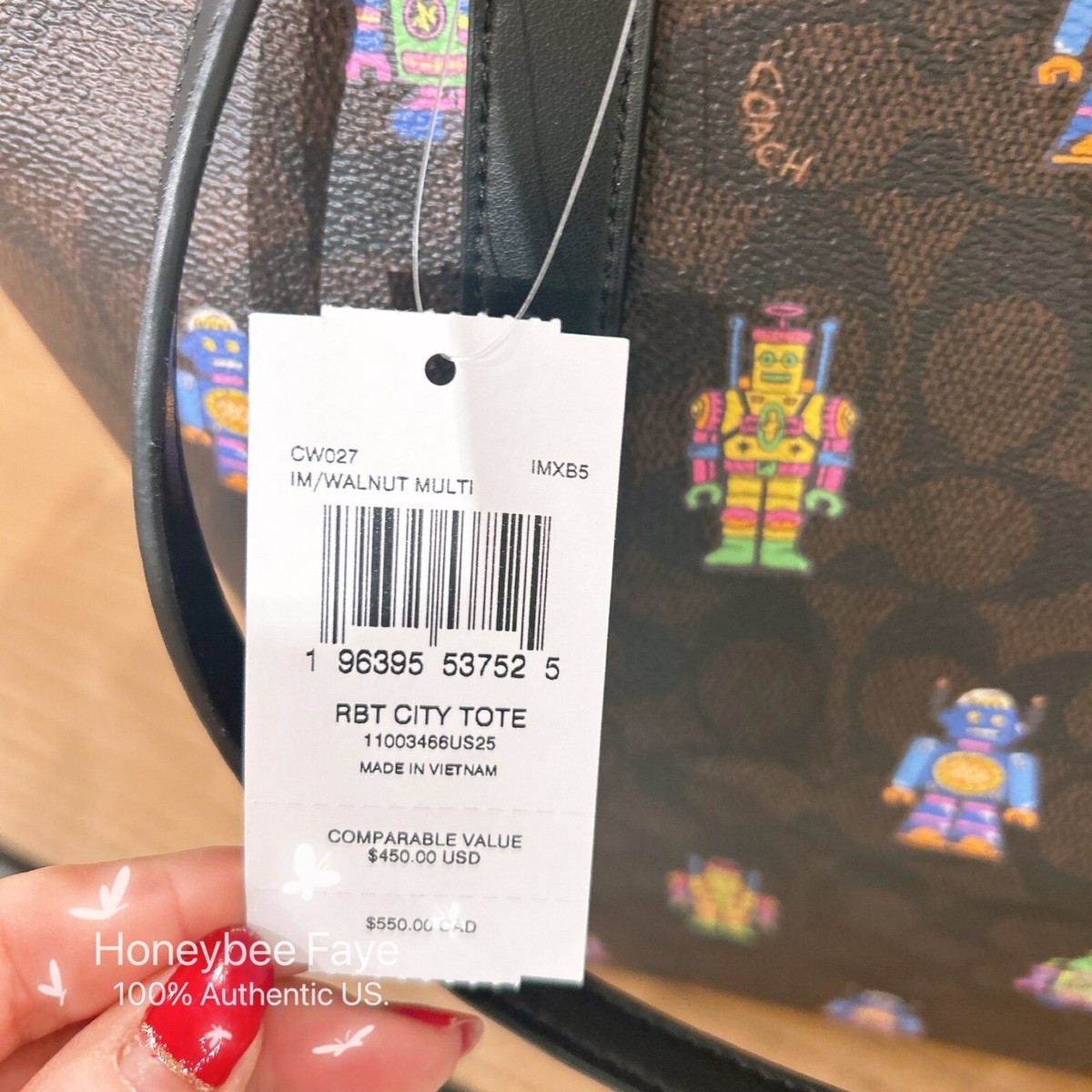 NWT Cosmic Coach City Tote Bag In Signature Canvas With