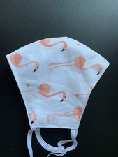 Flamingo Face Mask Triple Layer Handmade Washable Cloth