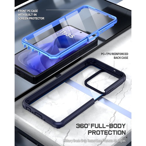 Case For Moto G Power 5G 2025 Hybrid Shockproof Cover with Built-in Screen Blue - Picture 6 of 8