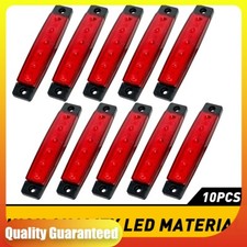 10pcs Led Rock Strip Light Car Exterior Underglow Wheel Well Fender Light Red