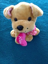 Plush Puppy dog with a Heart kids stuffed animal 7"