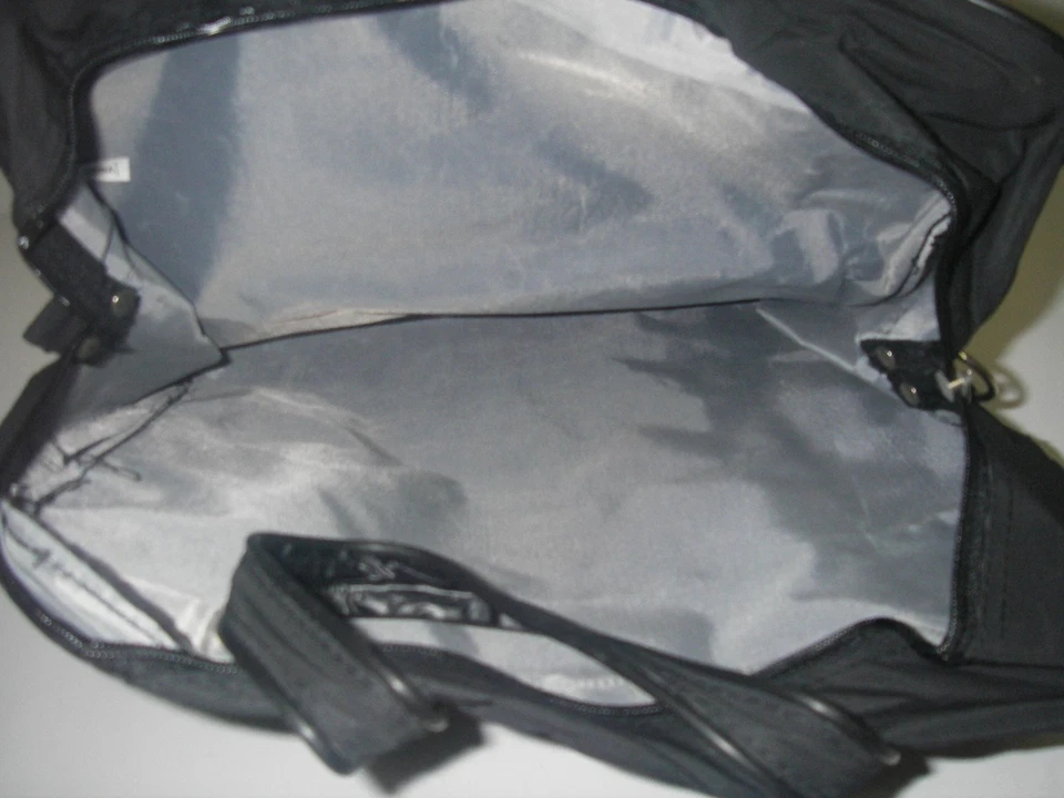 Bolso de mano vintage TOTE Grand Circle logotipo de viaje gimnasio deporte para pasar la noche negro Foto 4 de 4