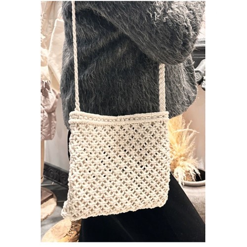 Hollow Crossbody Bag Cotton Shoulder Bag Casual Messenger Bag - Picture 5 of 18