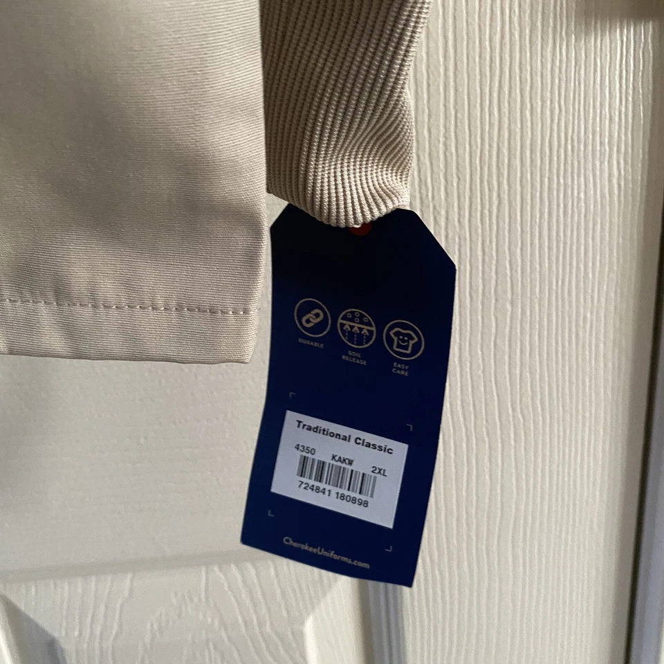 Cherokee Workwear Women Originals Snap Front Warm-Up Jacket Khaki - Image 3 of 4