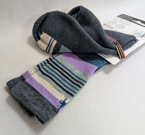SmartWool EVERYDAY Calcetines Crew Ligeros Acolchados XLARGE Unisex Peltre Azul Rayas - Imagen 4 de 12